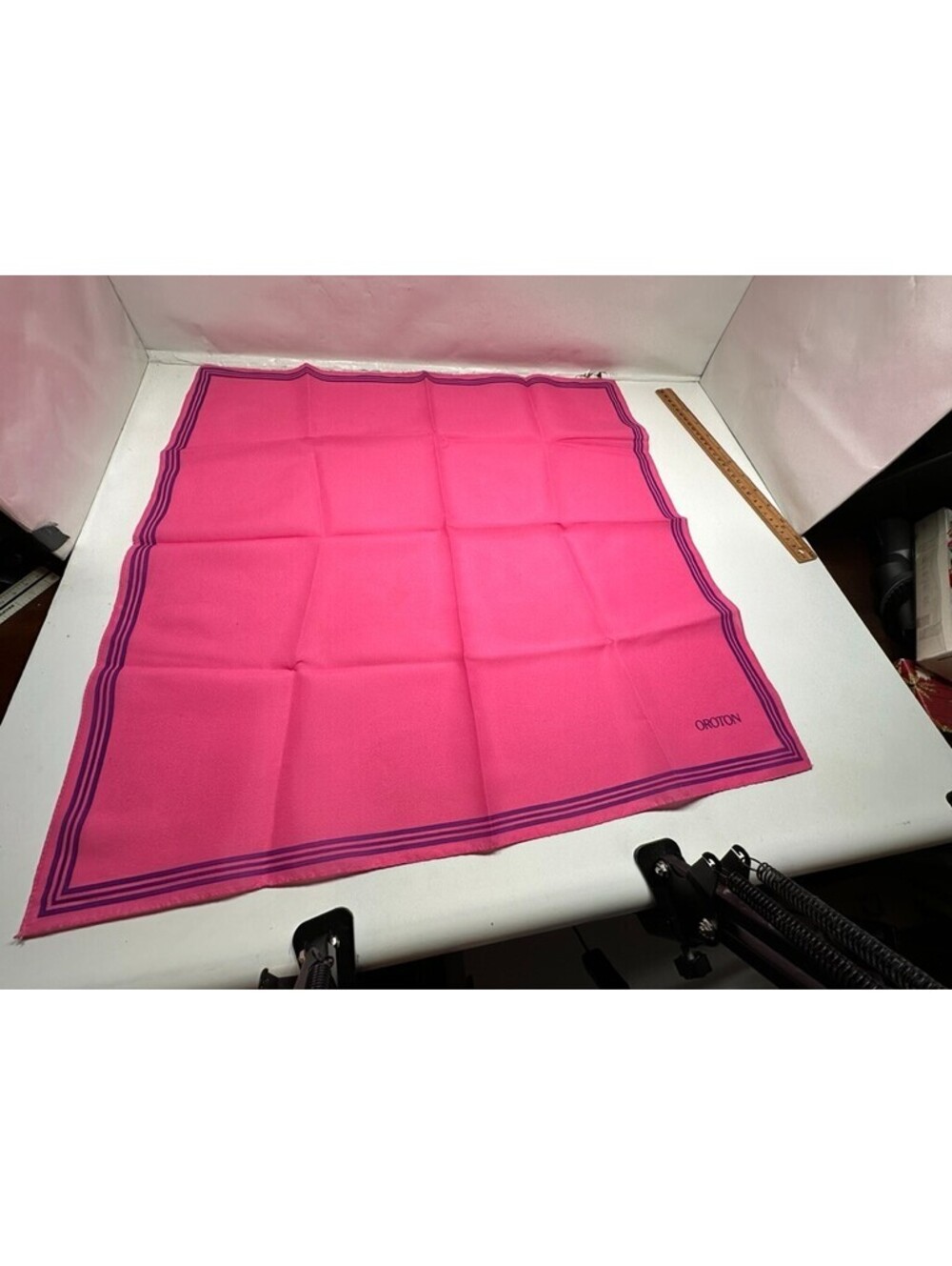Vintage Oroton Pink Purple Handkerchief Approximately 21" x 21"